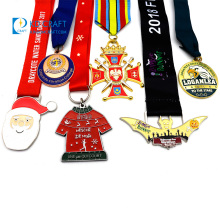 Wholesale cheap design your own zinc alloy 3d cycling award metal medals sport running marathon custom medal with ribbon